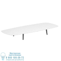 STYLETTO НИЗКИЙ СТОЛ ДЛЯ ГОСТИНОЙ 300X120CM АЛЮМИНИЕВЫЕ НОЖКИ АНТРАЦИТОВЫЙ КЕРАМИЧЕСКИЙ СТОЛ БЕЛЫЙ Royal Botania