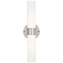 Jones Medium Double Sconce полированный никель с белым стеклом