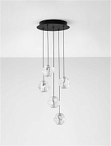 Triac Dimmable Sandy Black & Chrome Metal & Clear Acrylic LED 25Watt 220-240Volt 1301Lm 3000K IP20 D:30 H:150 cm