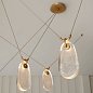 Люстра Arteriors Melt, античная латунь и прозрачное стекло — фото 5