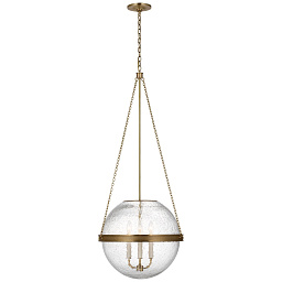 EU-MF5184 Visual Comfort Reese подвесной светильник с шаровым стеклянным плафоном на подвесных ремнях