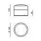 CA122DB1WDI Linea Light Horus Textured AP PL LED уличный настенный светильник чёрный; янтарь — фото 3