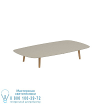 НИЗКИЙ СТОЛ STYLETTO LOUNGE 220x120CM TEAK FOGS CERAMIC СТОЛЕШНИЦА ЖЕМЧУЖНО-СЕРЫЙ Royal Botania