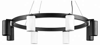 подвесной светильник с цилиндрическими плафонами черный