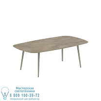 STYLETTO СТАНДАРТНЫЙ ОБЕДЕННЫЙ СТОЛ 220x120CM АЛЮМИНИЕВЫЕ НОЖКИ С ПЕСОЧНОЙ КЕРАМИЧЕСКОЙ СТОЛЕШНИЦЕЙ TERRA SABBIA Royal Botania
