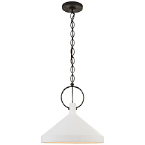 Limoges Large Pendant натуральная ржавчина с гипсовым белым абажуром