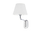 24005-10 ETERNA CHROME WALL LAMP E27 15W WHITE LAMPSHADE настенный светильник Faro barcelona