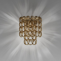 MINIGIOGALI НАСТЕННЫЙ СВЕТИЛЬНИК CRYSTAL GOLD MATT BRONZE 1 14E CE
