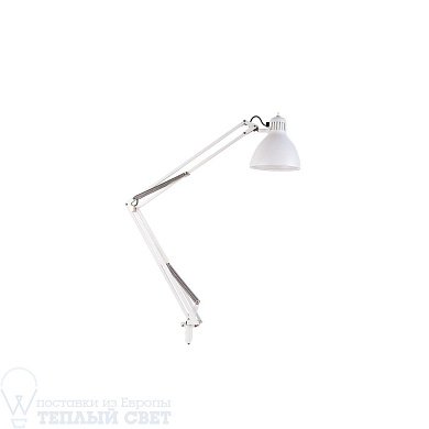 настенный светильник с белым абажуром на подвижном кронштейне
