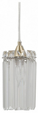 подвесной светильник с хрустальными цилиндрами золотой