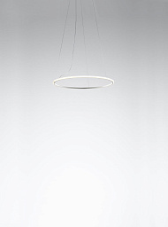 F45A07 White - 3000K Fabbian Olympic подвесной светильник белый с кольцом и рассеянным светом