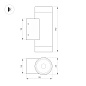 Уличный настенный светильник Up Down Arlight LGD-RAY-WALL-TWIN-R65-2X9W — фото 2