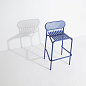 M0745406 WEEK-END Petite Friture Барный стул садовый металлический синий H80 — фото 4