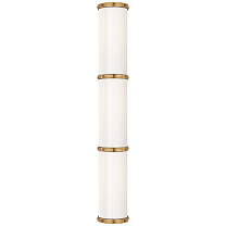 Bleeker Triple Bath Sconce натуральная латунь с белым стеклом