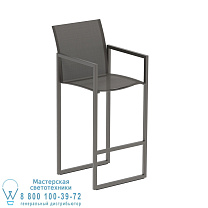 РАМА NINIX BARSTOOL BRONZE + BATYLINE BR + ПОДЛОКОТНИКИ ИЗ ТИКА ТЕМНЫЙ Royal Botania