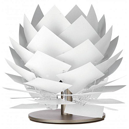 6159 Dyberg Larsen Pineapple настольная лампа с плафоном из белых металлических лепестков на платформе