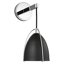 Norman One Light Wall Sconce хром с матовым черным