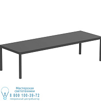 СТОЛ TABOELA 300X100CM АНТРАЦИТОВЫЙ С КЕРАМИЧЕСКОЙ ЧЕРНОЙ СТОЛЕШНИЦЕЙ Royal Botania