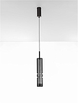 Light Smokey Gray Glass Matt Black Metal LED 7 Watt 220-240 Volt 284 Lm 3000K IP20 D:8 H:180cm