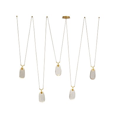 Люстра Arteriors Melt, античная латунь и прозрачное стекло