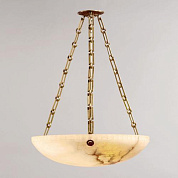 CL0030.BR.SE Bolton Alabaster Bowl Light, Brass fittings