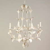 CL0265.IV.SE Compiegne Leaf Chandelier, Ivory, Small, 9 Lights