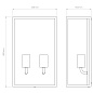 1183027 Messina Twin Astro lighting настенный светильник текстурированный чёрный — фото 4