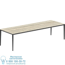 СТОЛ U-NITE 300X100CM АНТРАЦИТОВЫЙ С КЕРАМИЧЕСКОЙ СТОЛЕШНИЦЕЙ ИЗ ТРАВЕРТИНА Royal Botania