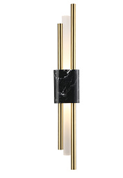CARTA AP6W LED BLACK/BRASS Crystal Lux CARTA настенный светильник цилиндрической формы с латунными элементами