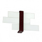 90229 Linea Light Triad AP PL M wood настенный светильник из ореха с тремя стеклянными плафонами белый; тёмное дерево — фото 1