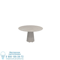 СТОЛ CONIX КРУГЛЫЙ Ø 120 СМ НИЗКАЯ ОБЕДЕННАЯ МАЛЕНЬКАЯ НОГА БЕТОН ЦЕМЕНТ СЕРЫЙ - СТОЛЕШНИЦА CERAMIC CEMENTO LUMINOSO Royal Botania