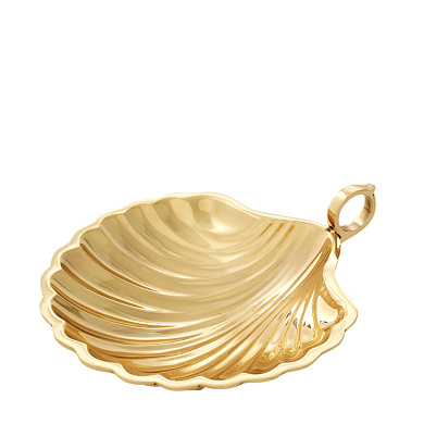 109384 Tray Shell polished brass M лоток Eichholtz