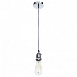 A7002SP-1CC Arte Lamp Electra подвесной светильник с открытой лампой и проводом в тканевой оплётке