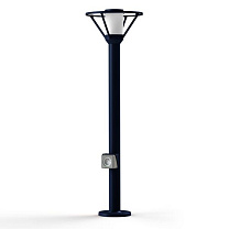 Bermude N° 4; Frosted glass E27 105W Plug; Steel blue