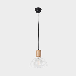 00-6415-93-14 Leds C4 Contrast подвесной светильник с деревянным абажуром вытянутой формы