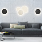BRAW103L Lumen Center Brawall AP L Roud LED современный дизайнерский настенный светильник чёрный — фото 1