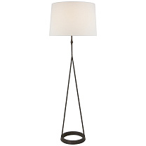 Dauphine Floor Lamp состаренное железо с льняным абажуром