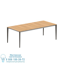 СТОЛ U-NITE 220X100CM БРОНЗОВЫЙ С СТОЛЕШНИЦОЙ ИЗ ТИКА Royal Botania