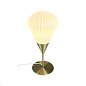 9354 Ballon Dyberg Larsen Настольная лампа с вытянутым опаловым плафоном и латунным основанием — фото 3