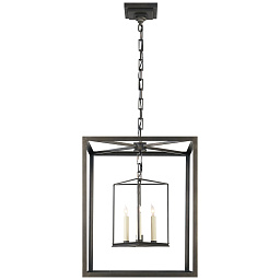 EU-CHC2217 Visual Comfort Osborne подвесной фонарный светильник с прямоугольной рамой и стеклянной колбой