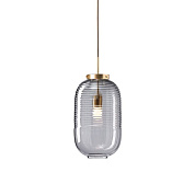 LANTERN - suspension/smoke patina gold