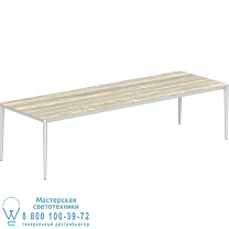 СТОЛ U-NITE 300X100CM БЕЛЫЙ С КЕРАМИЧЕСКОЙ СТОЛЕШНИЦЕЙ ИЗ ТРАВЕРТИНА Royal Botania