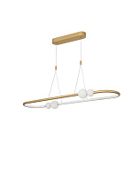 Triac Dimmable Satin Gold Aluminium Opal Glass LED 45 Watt 220-240 Volt 3408Lm 3000K IP20 L: 100 W: 29 H: 120 cm
