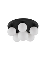 Opal Glass Sandy Black Aluminium LED G9 ·6x5 Watt 100-240Volt IP20 Bulb Excluded D: 35 H: 17 cm