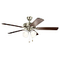 52" Basics Pro Premier Fan Brushed Nickel люстра-вентилятор 330016NI Kichler — фото 1