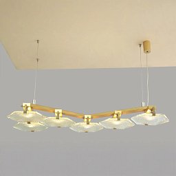 PP-639 Patinas lighting Hexxa подвесной светильник из 6 шестиугольных стеклянных модулей