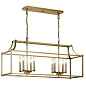 Morrigan 40" 8 Light Linear Chandelier Natural Brass люстра 42497NBR Kichler — фото 1