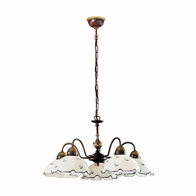 люстра с пятью плафонами в классическом стиле