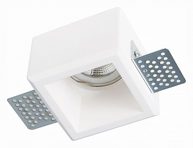 встраиваемый потолочный светильник с квадратным гипсовым корпусом