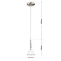 HL 6-1438/1 satin/438 klar-matt Opaldesign Orion подвесной купольный светильник — фото 6